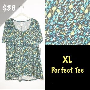 NWT LuLaRoe XL Perfect Tee Geometric